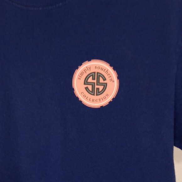 SIMPLY SOUTHERN Blue Daisy Worthy T-shirt Womens Size Medium - Picture 3 of 6